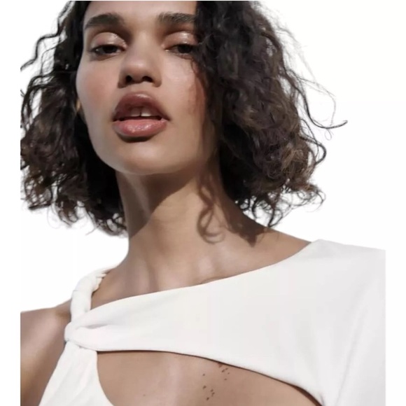 ZARA TWISTED ASYMMETRIC DRESS SIZE M - Picture 11 of 16